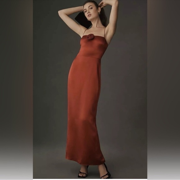 Reformation Dresses & Skirts - Reformation Frankie 100% Silk Red Maxi Dress